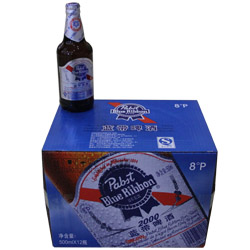 500ml×12瓶蓝带8°瓶啤